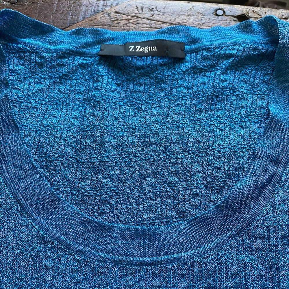 Z Zegna linen sleeveless sweater vest, made in Italy